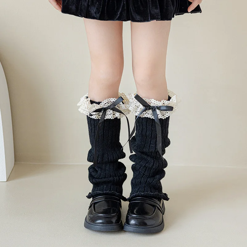 Calentadores de piernas con lazo decorativo para niños y niñas - imagen 4