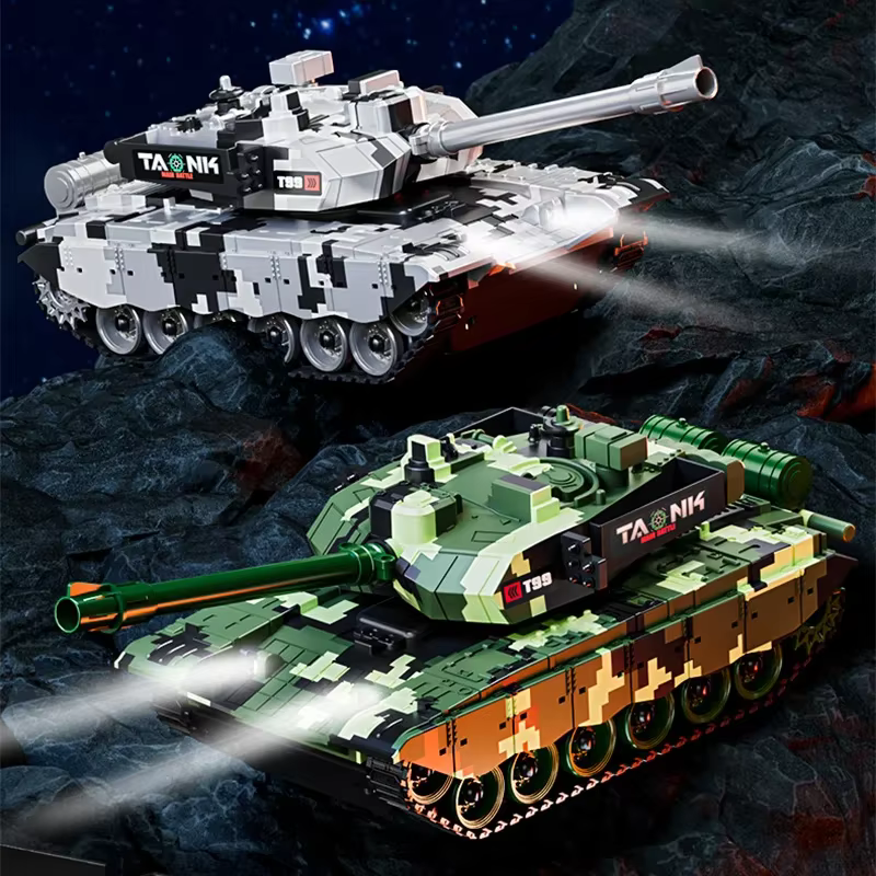 RC 99 T90 tanque radiocontrol de batalla con orugas y disparo - imagen 2