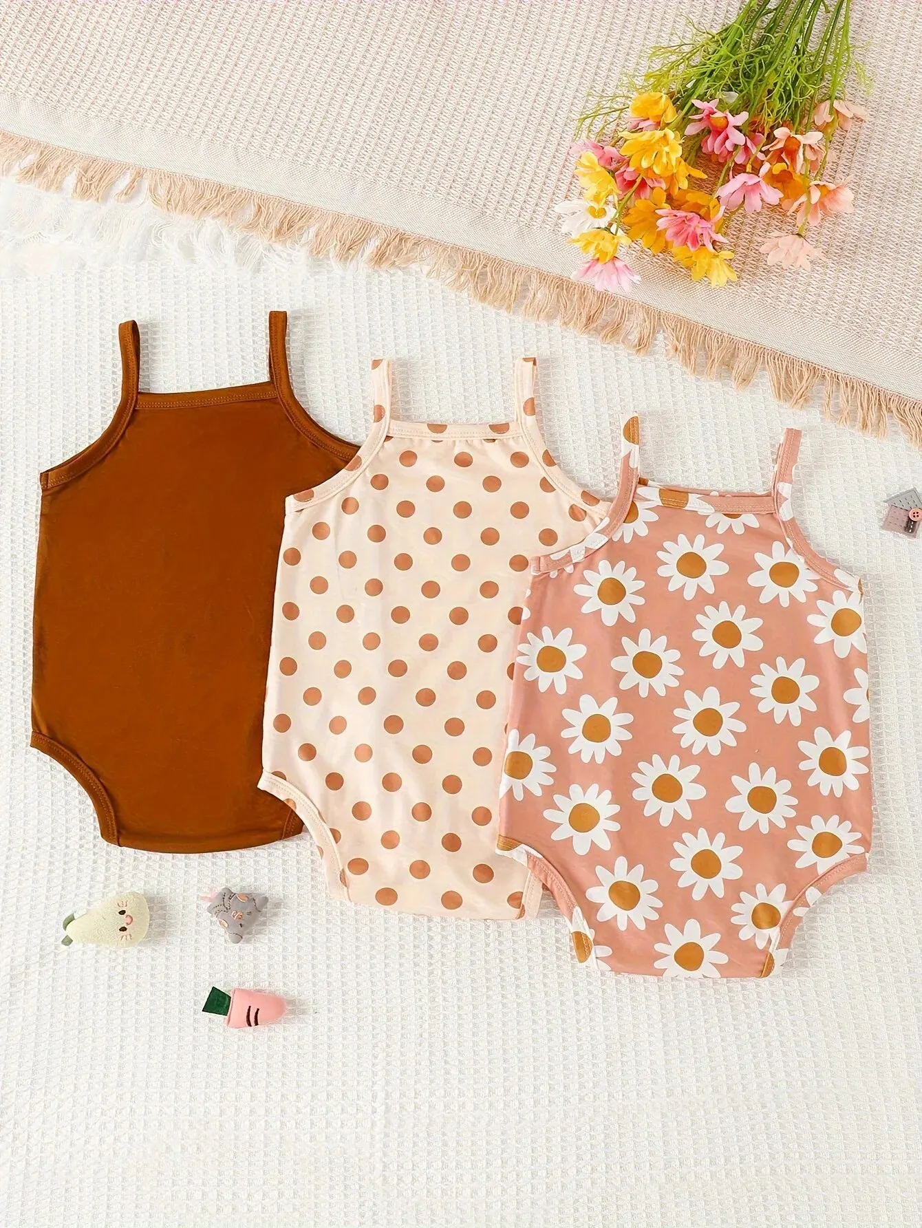 Body de porteo niña de verano con flores lunares