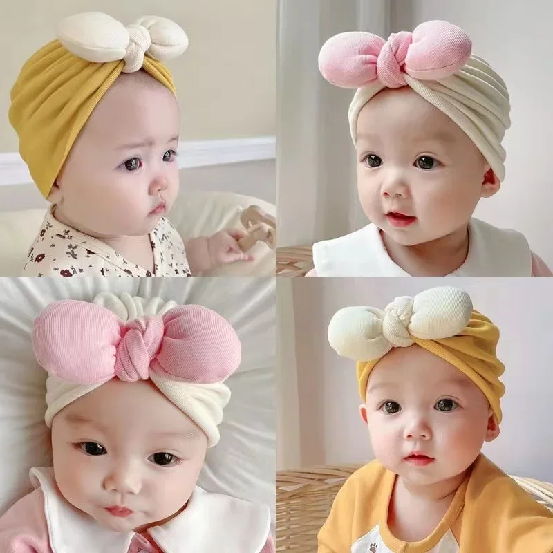 Gorro de punto cálido para bebé con lazo suave - imagen 3