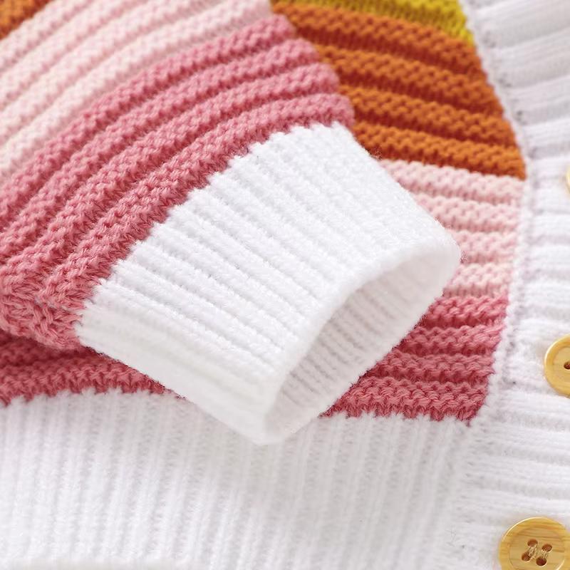 Jersey de punto suave de manga larga con botones para niña - Invierno - imagen 4