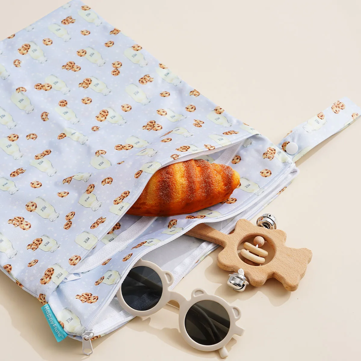 Bolsa impermeable para pañales reutilizable con doble apertura - imagen 3