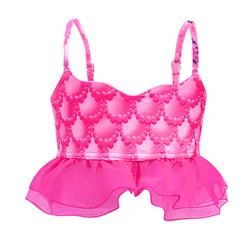 Traje de baño infantil sirena con falda tipo vestido princesa para nadar