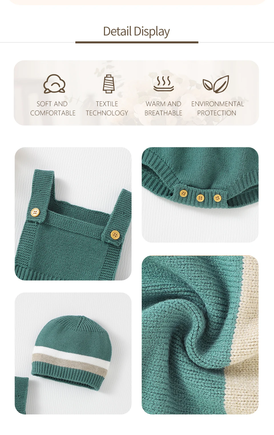 Conjunto con sombrero a juego en primer plano