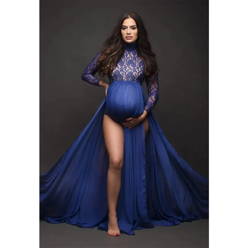 Body encaje para maternidad con falda de gasa extraíble boutique - imagen 5