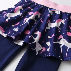 DXTON leggings con falda niña unicornio estilo dos piezas