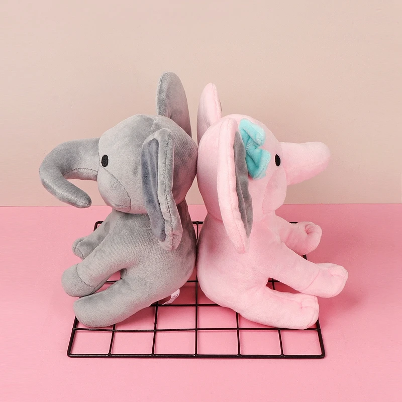 Peluche elefante gris tamaño compacto