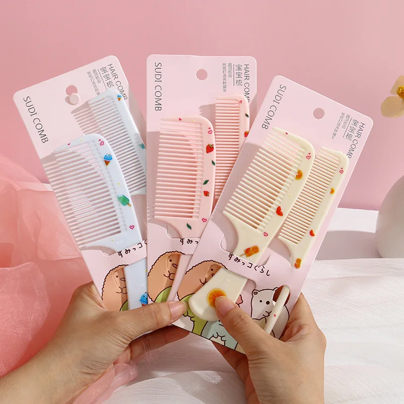 Cepillo antiestático infantil para pelo de niñas con diseño fresa - imagen 4