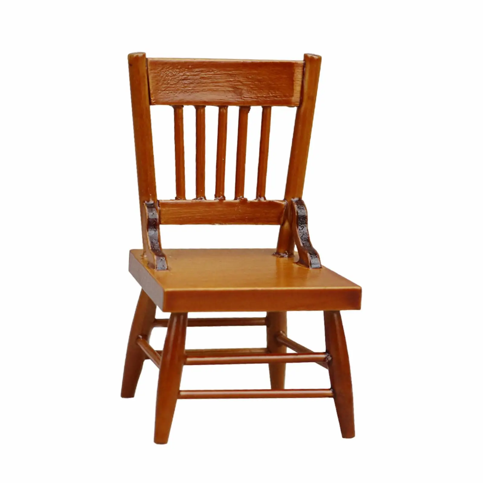 Silla en miniatura de madera para casa de muñecas, estilo clásico - imagen 2