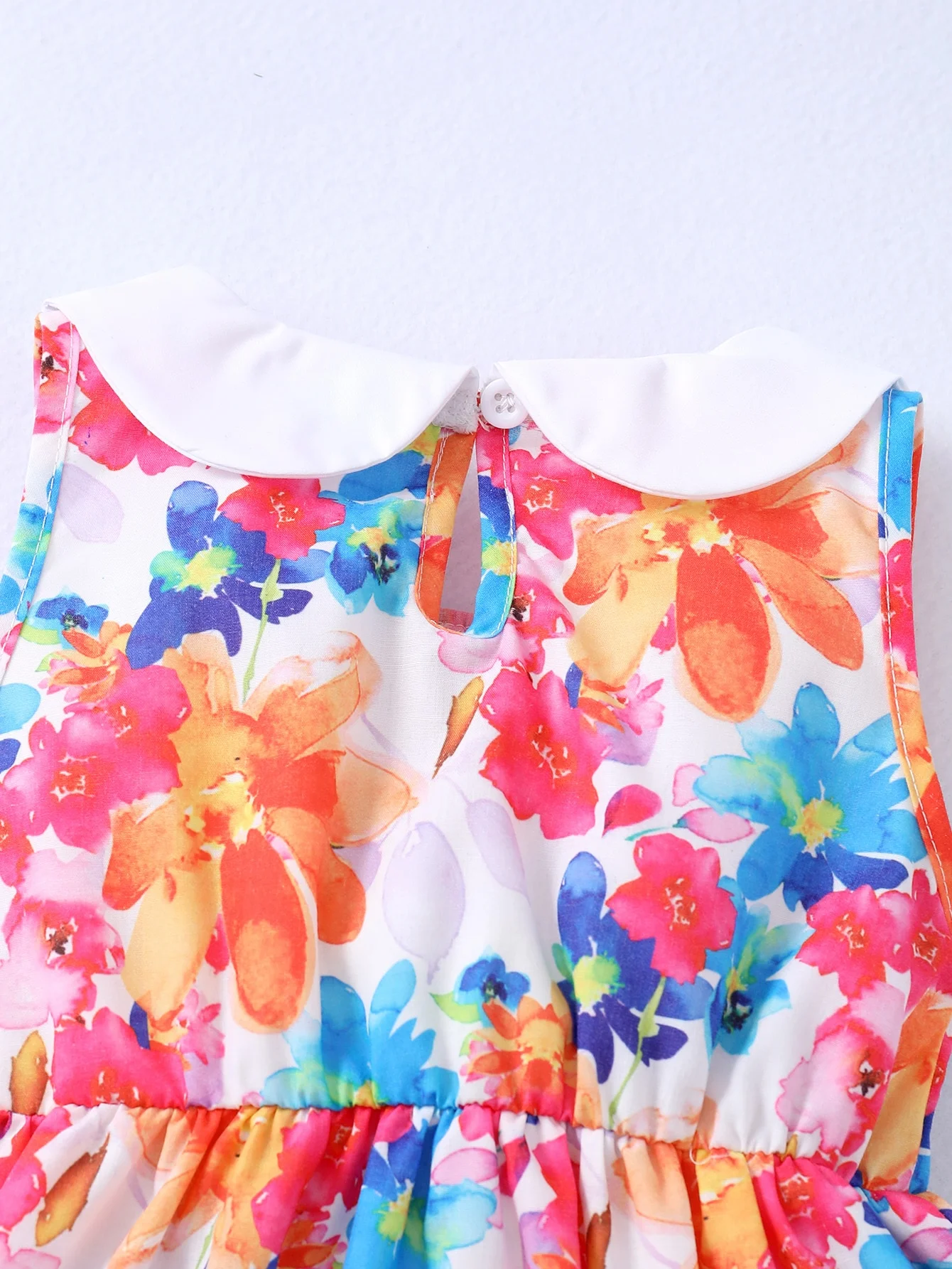 Vestido de verano floral sin mangas para niña, falda princesa - imagen 2