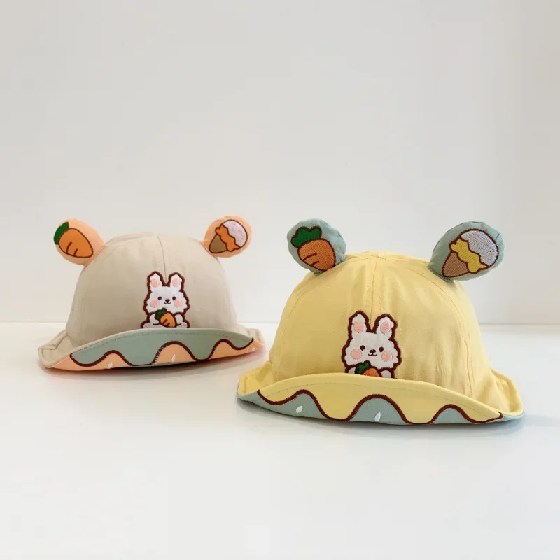 Sombrero de sol bebé tipo cubo conejito – gorra pescador ligera - imagen 3
