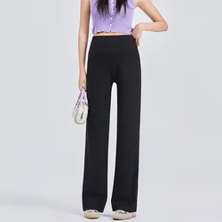 Pantalones premamá de pierna ancha con efecto adelgazante