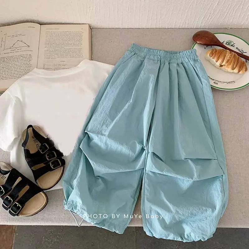 Pantalones de chándal finos para niños de verano sueltos - imagen 5