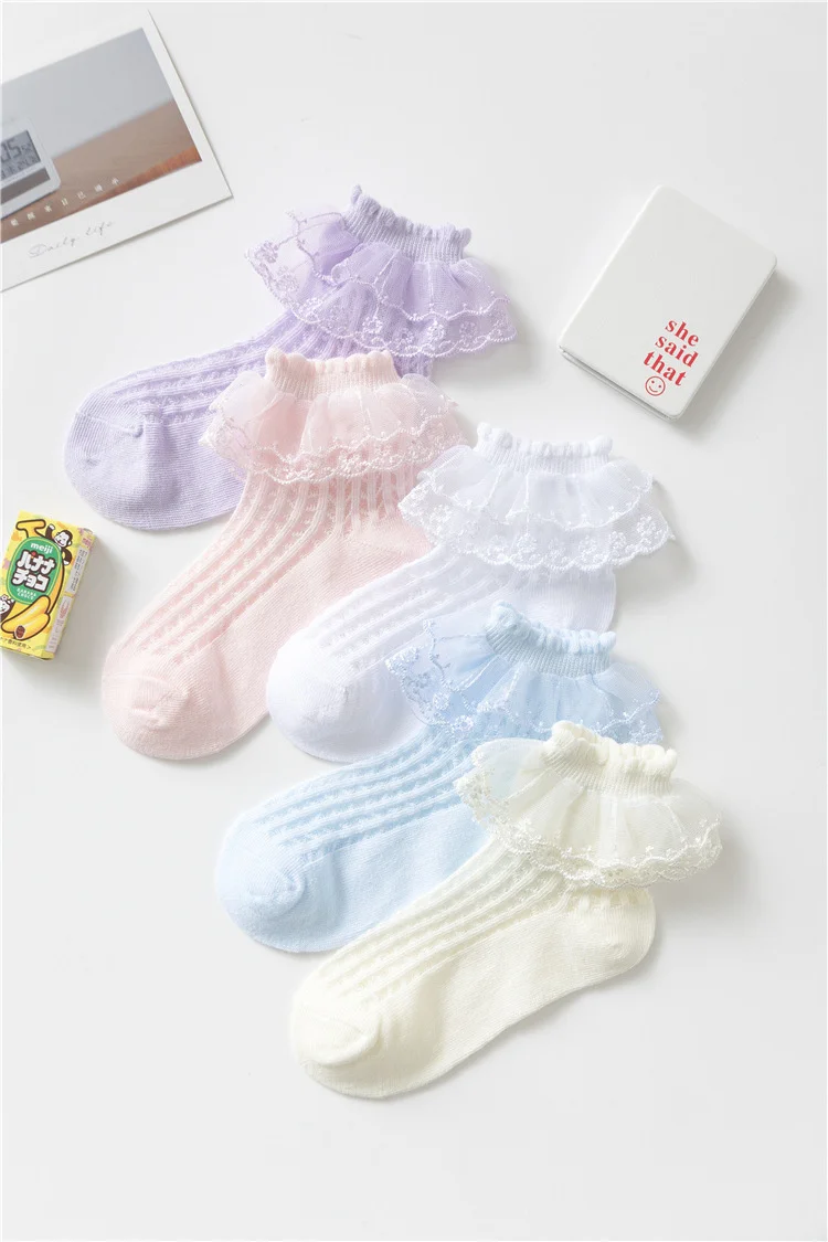 Guía de tallas para calcetines de encaje infantiles LAWADKA