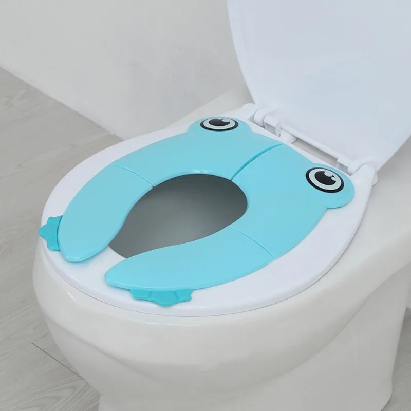 Asiento de inodoro infantil plegable viaje antideslizante rana - imagen 3