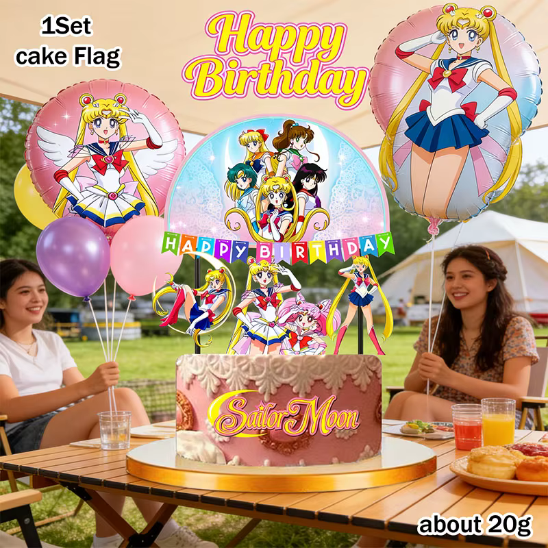 Adorno pastel Sailor Moon para cumpleaños y fiesta de bebé regalo - imagen 3