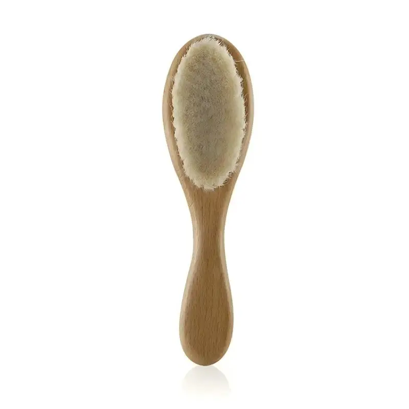 Cepillo y peine de madera natural para bebé - imagen 2