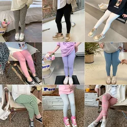 Pantalones de niña en algodón elástico – Color caramelo