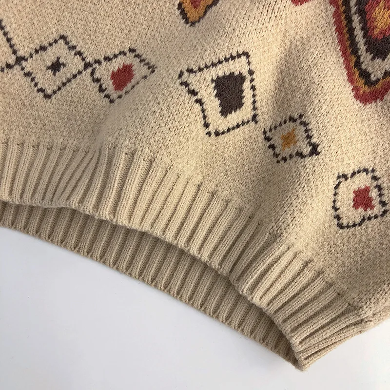 Suéter de punto grueso en varios colores para niñas