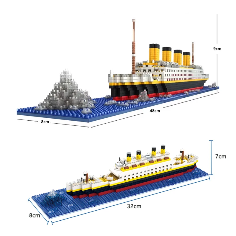Titanic: set construcción mini barco lujo iceberg para niños - imagen 5
