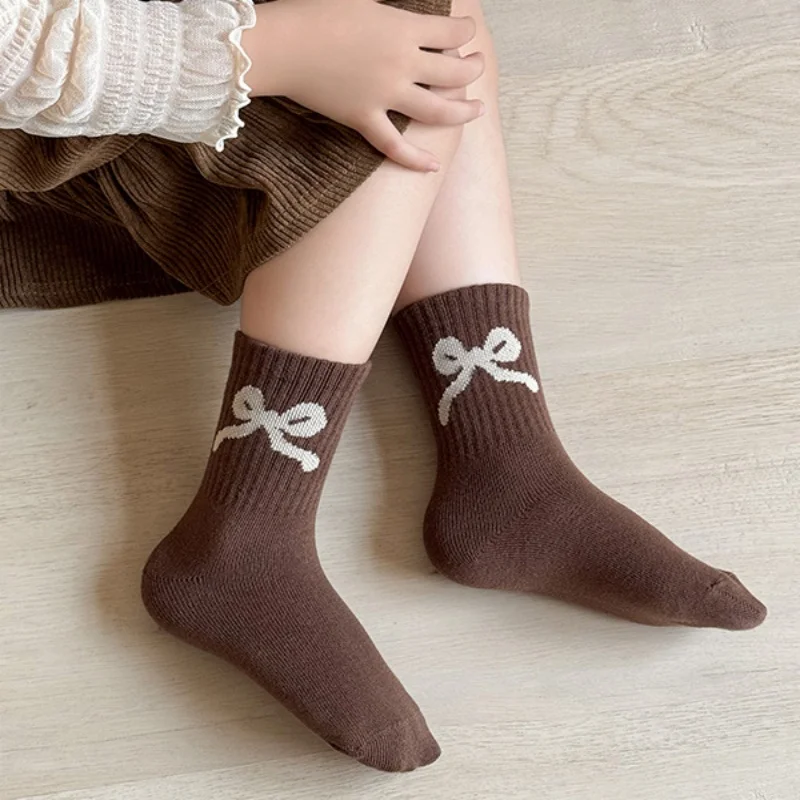 Calcetines de algodón con lazitos para niña - Cómodos en el cole - imagen 4