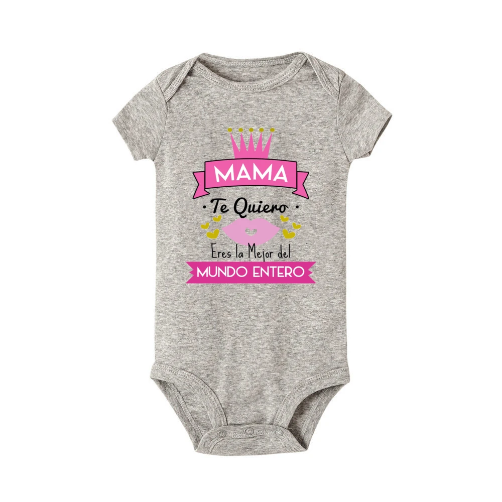Body manga corta para bebé recién nacido – Estampado Día de la Madre - imagen 2