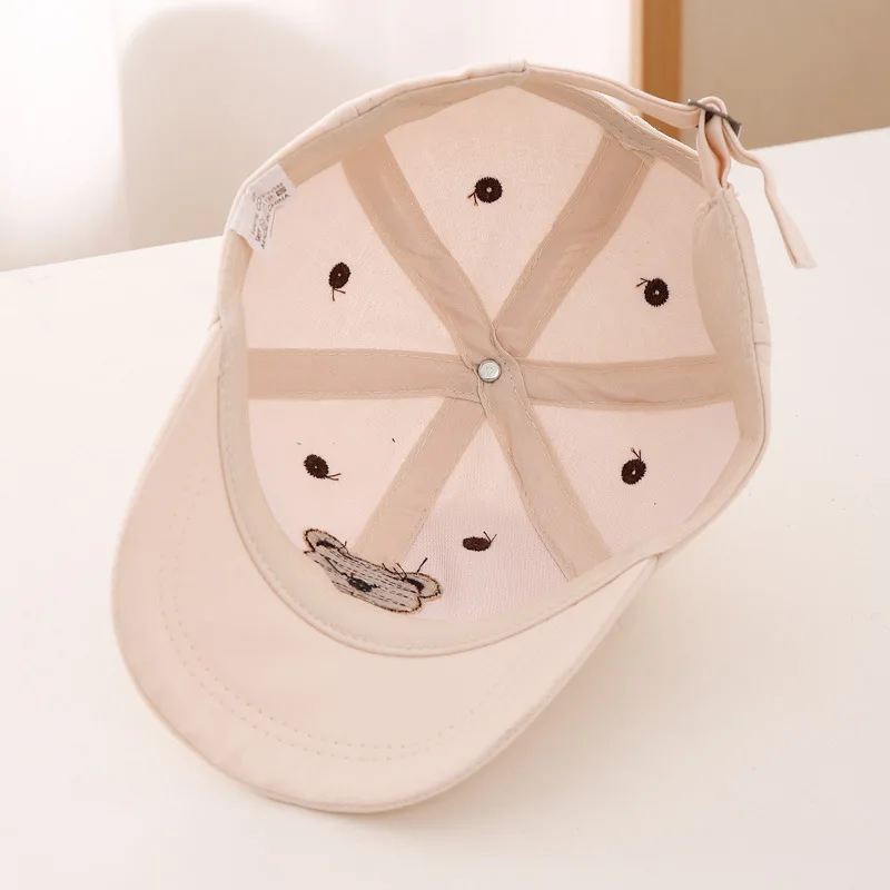 Gorra de béisbol con oso bordado para bebé – Algodón transpirable - imagen 4