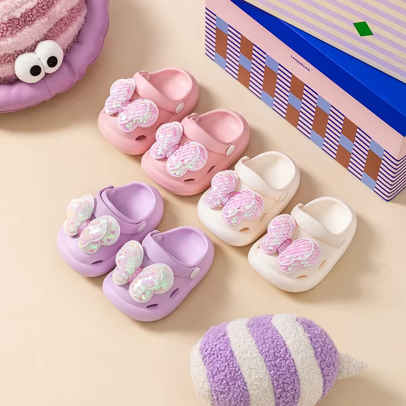 Zapatos princesa antideslizantes – Suela blanda con lazo para niñas