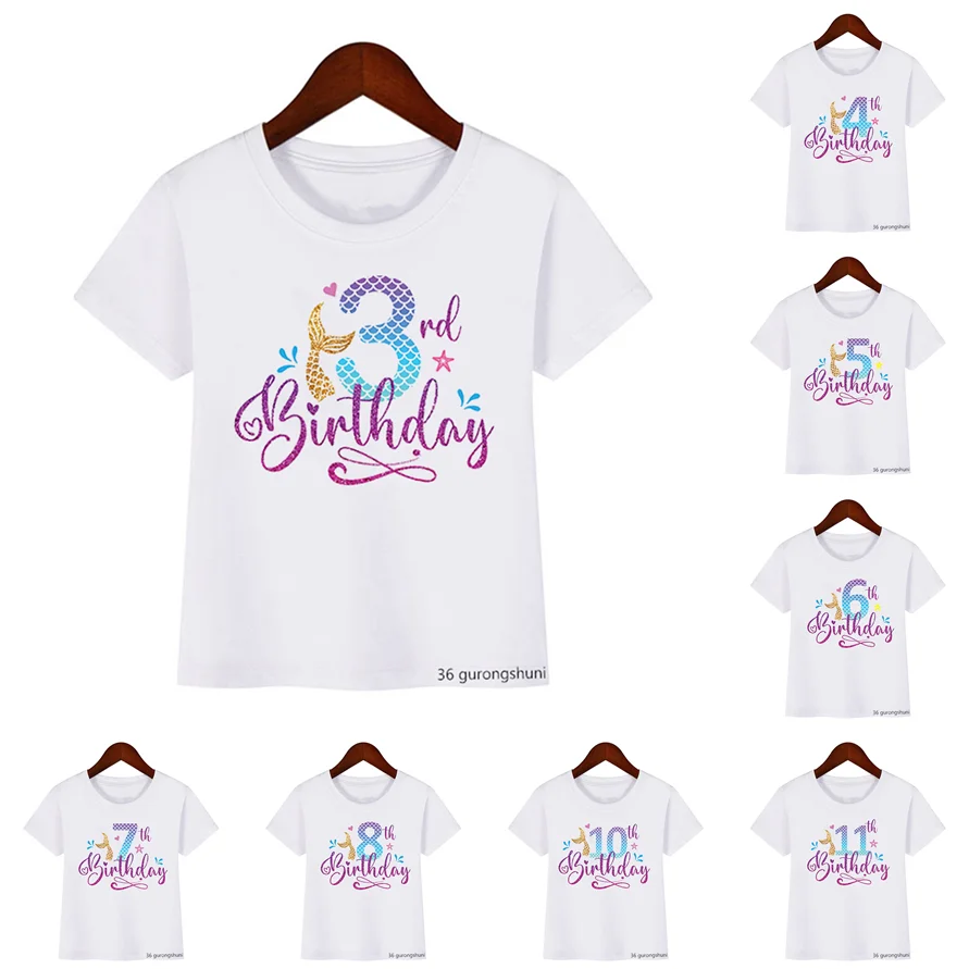 Camiseta dorada sirena para niña – Manga corta - imagen 4