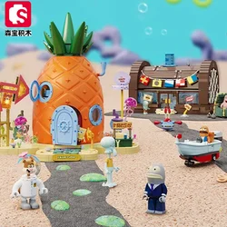 Bloques de construcción Bob Esponja con casa piña