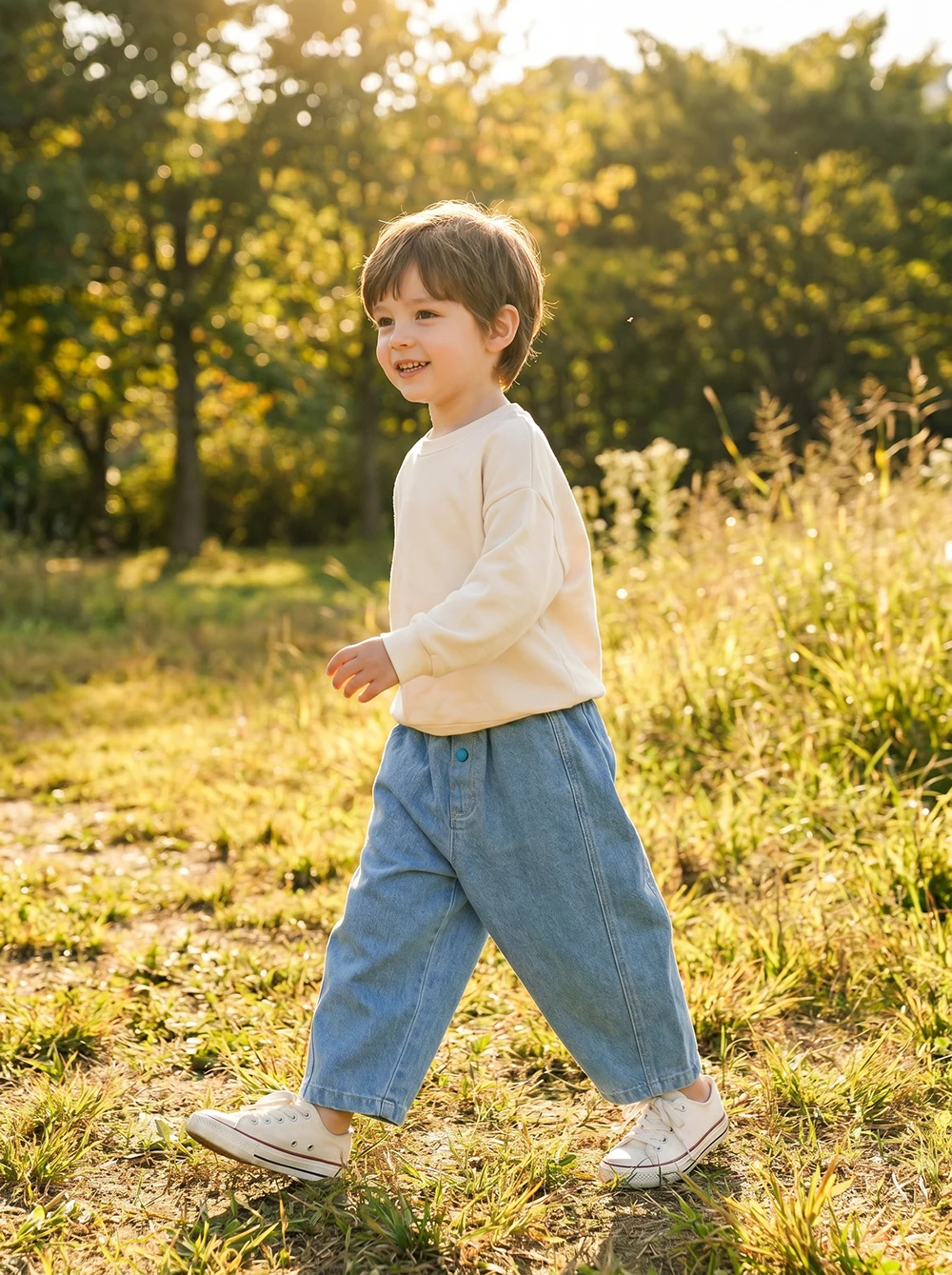 Vaqueros y jeans azules para niños, pantalón suave de otoño - imagen 2