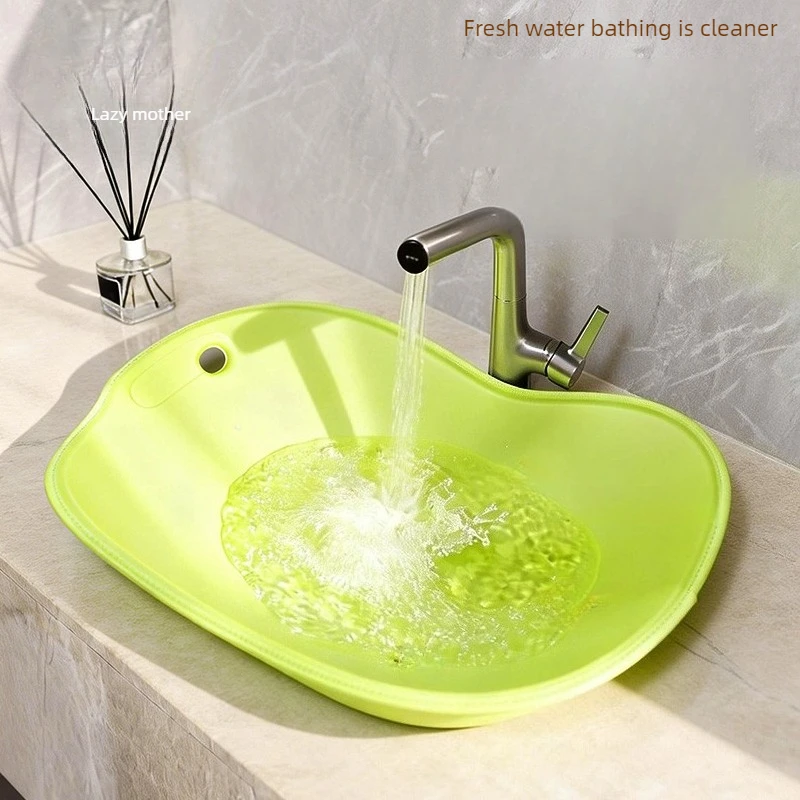 Bañera para bebé plegable con termómetro inalámbrico y silicona - imagen 3