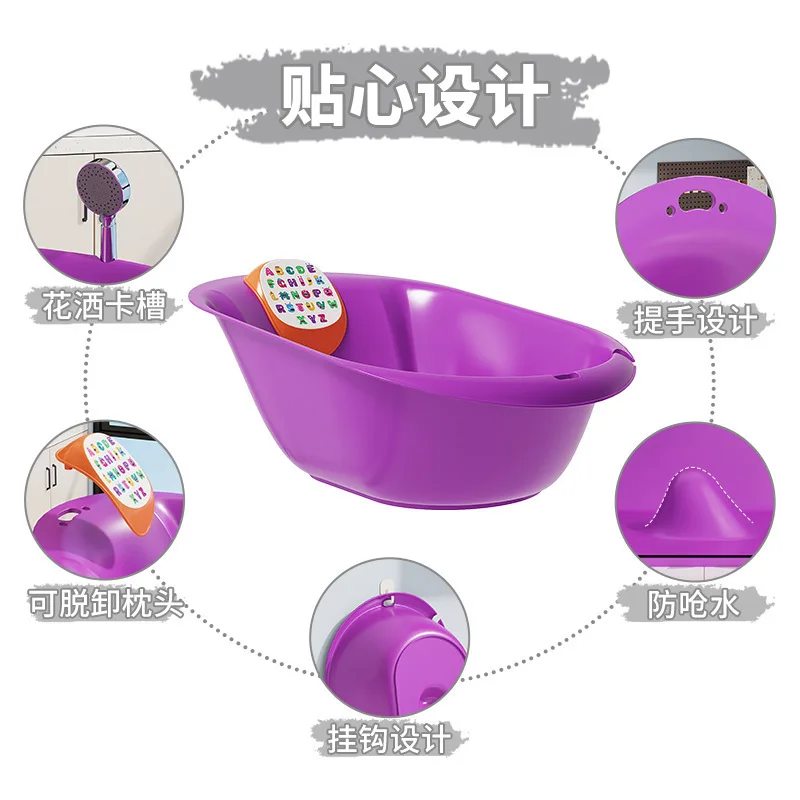 Bañera antideslizante infantil para bebés: sentarse y recostarse - imagen 5
