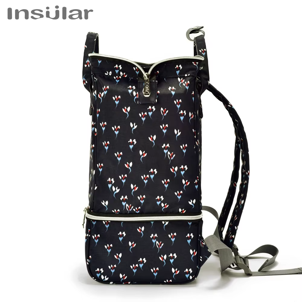 Bolsa de pañales grande impermeable con compartimentos para cochecito - imagen 4