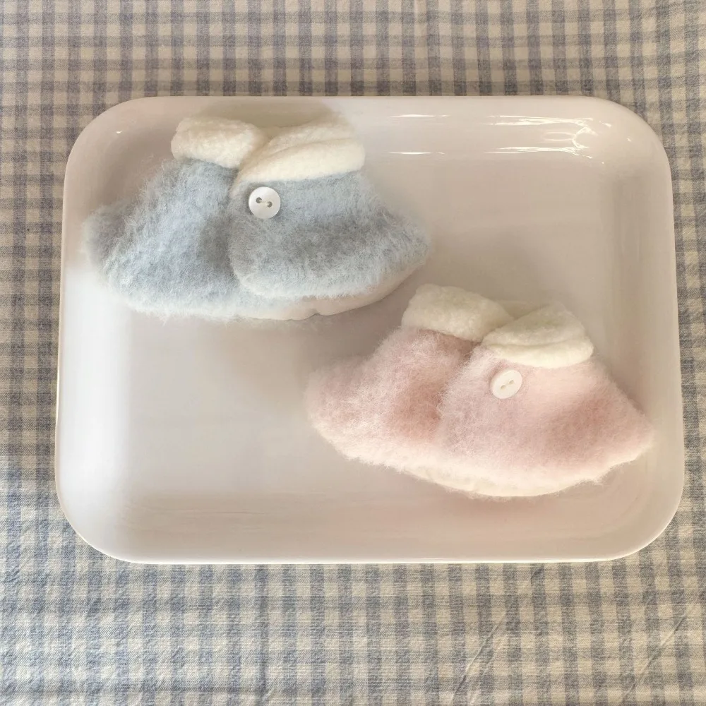 Abrigo felpa a cuadros para muñecas-peluche conjunto cómodo y práctico - imagen 4