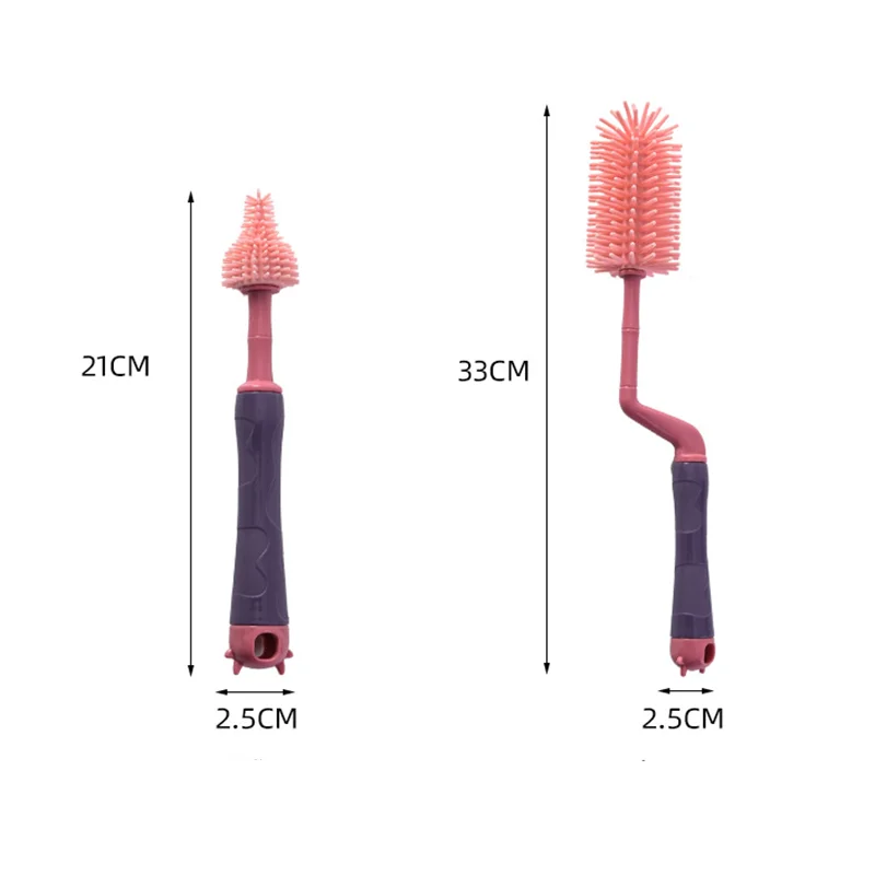 Cepillo de silicona para biberones, limpieza fácil y suave - imagen 2