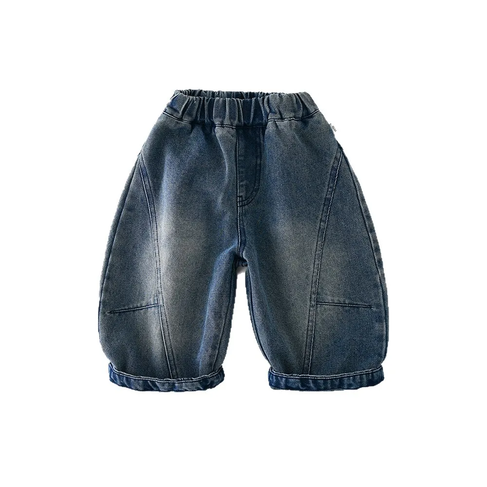 Pantalones vaqueros de bebé con pernera ancha azul