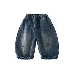 Pantalones vaqueros de bebé con pernera ancha azul