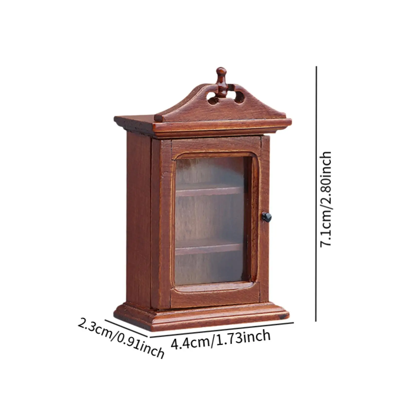Mueble para casa de muñecas, puerta única estilo europeo - imagen 4