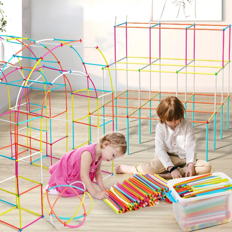 Juguetes de construcción con pajitas flexibles - imagen 5