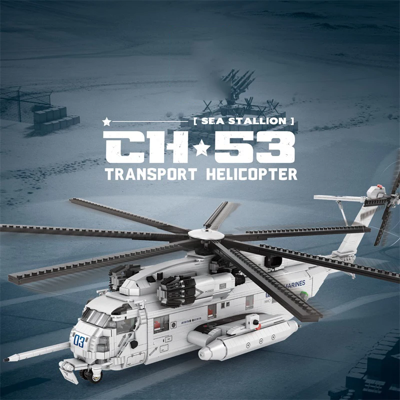 Helicóptero de construcción militar CH-53E – Juguete para niños - imagen 2