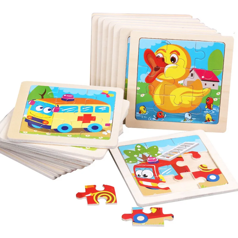 Rompecabezas 3D de madera niños – Animalitos educativo - imagen 2