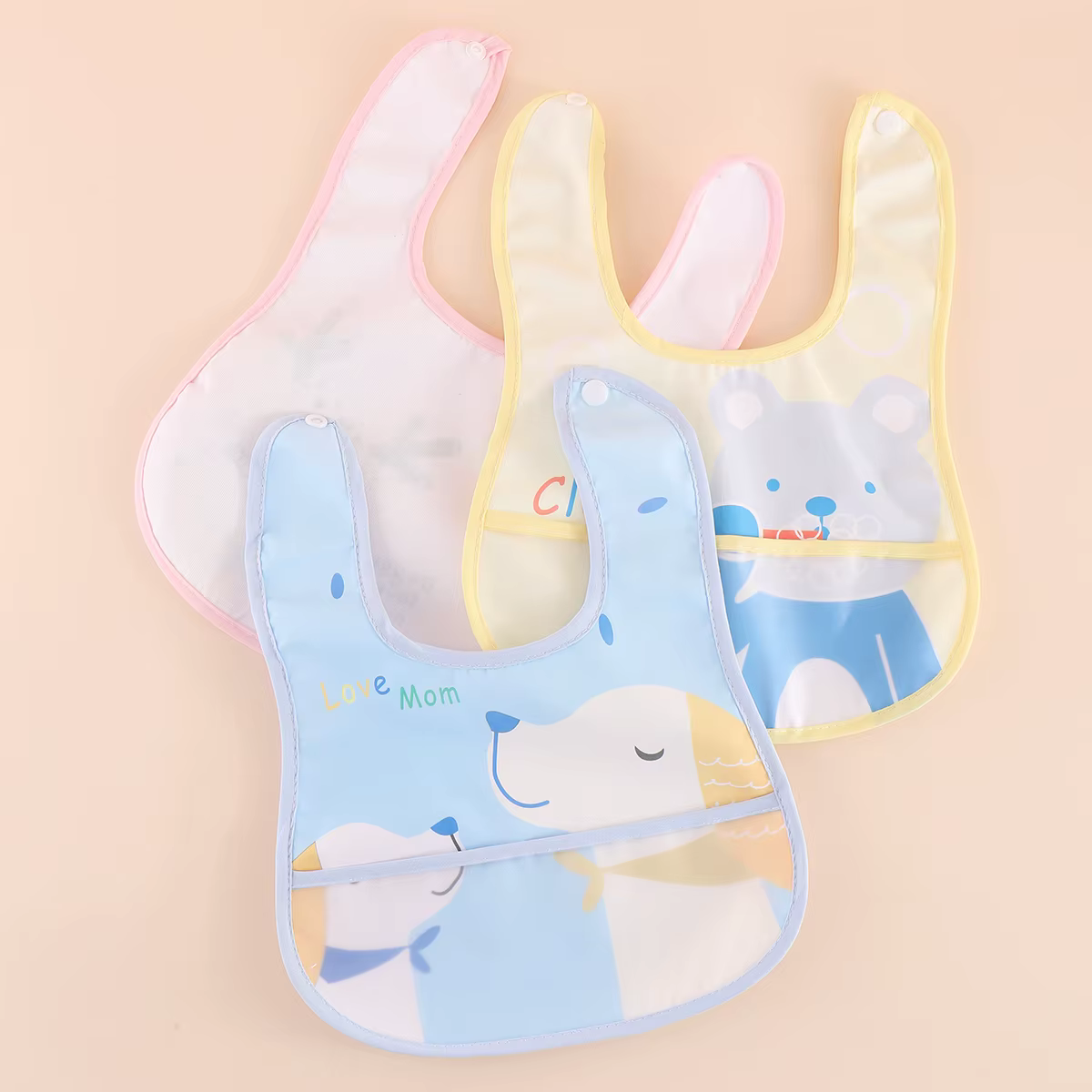 Babero impermeable para bebé – Sin mangas, absorbente y fácil de lavar - imagen 4