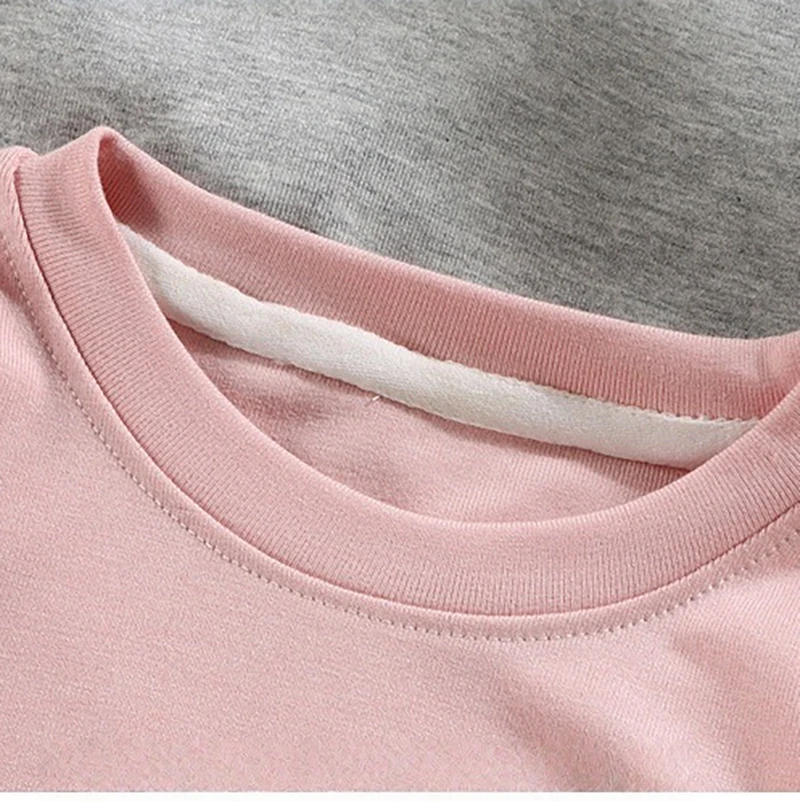 Camiseta manga larga algodón para niños y niñas básica cuello redondo - imagen 4