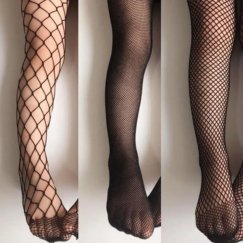 Medias de rejilla de verano para niñas – Estilo malla negro - imagen 4
