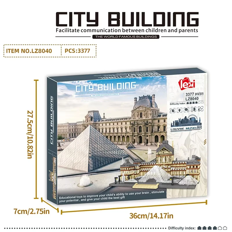 Bloques de construcción Louvre – Maqueta arquitectónica educativa - imagen 3