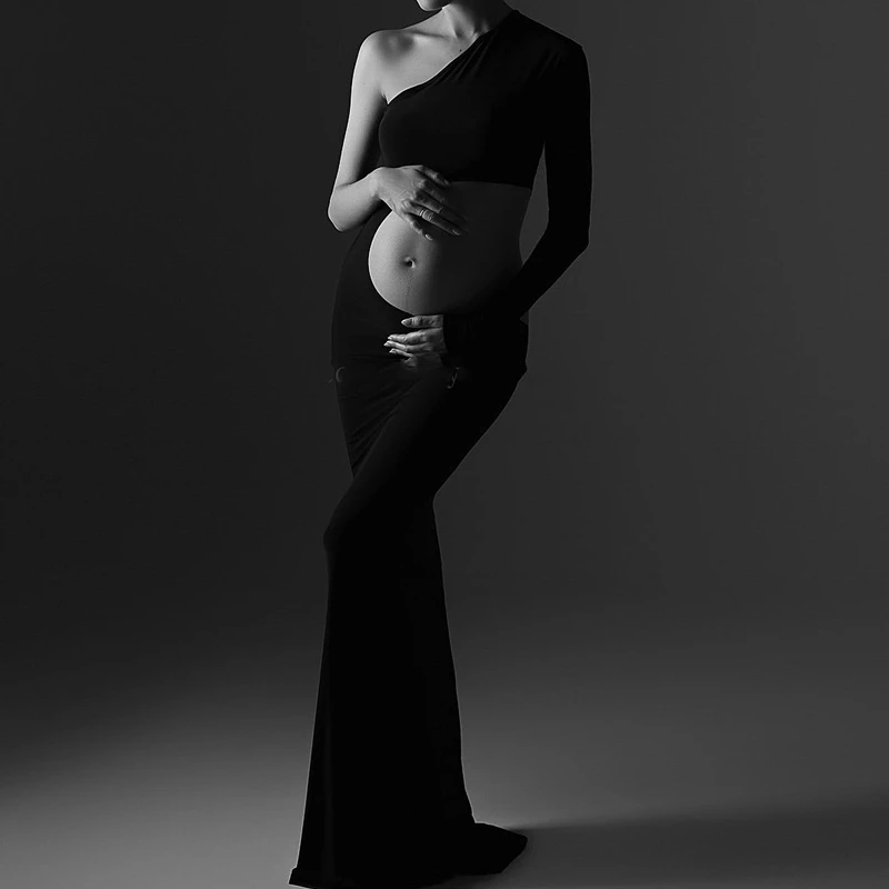 Vestido largo irregular para maternidad o fiesta