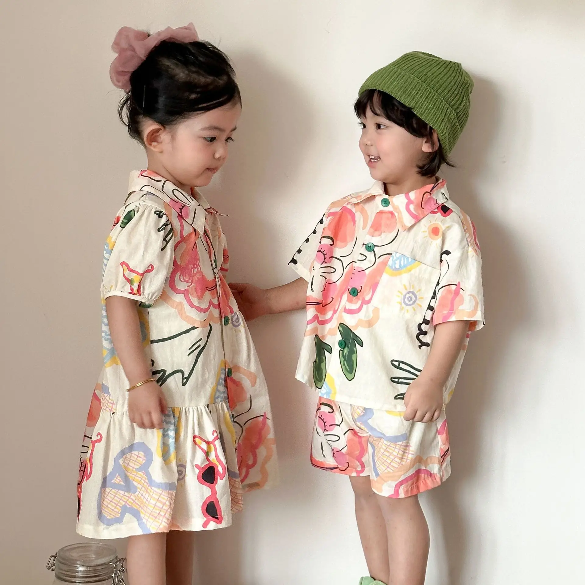 Conjunto de verano camiseta y pantalón corto para niños - imagen 2