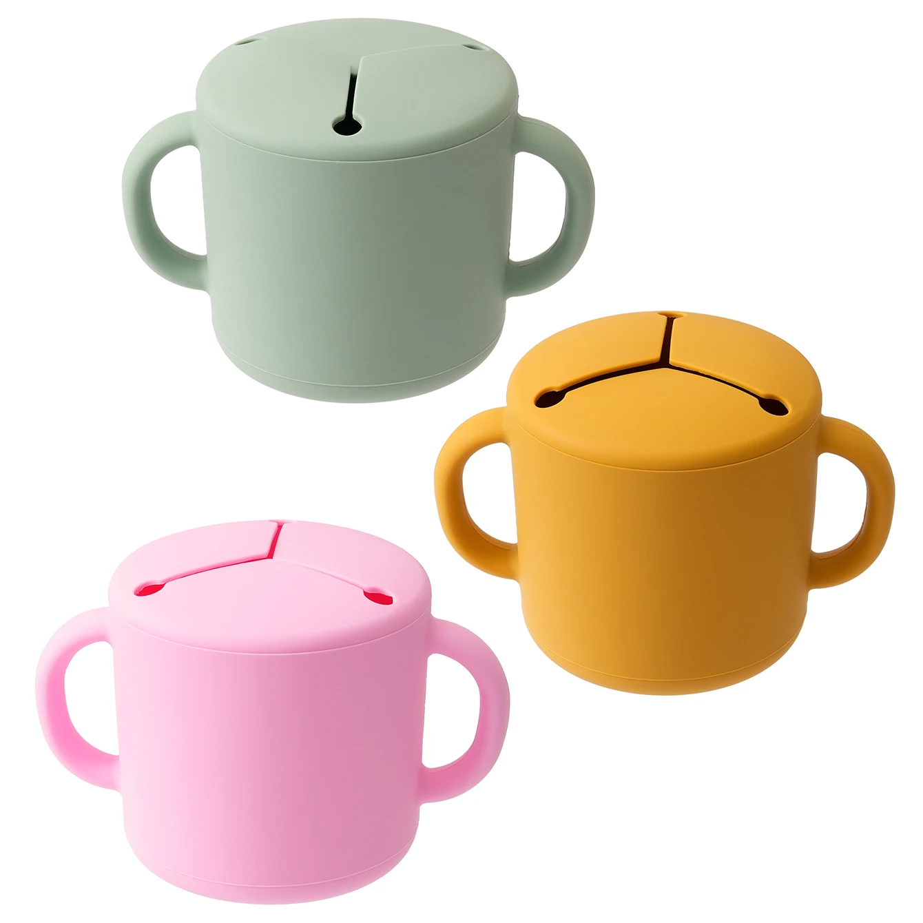 Taza de aperitivos silicona bebé – vista lateral
