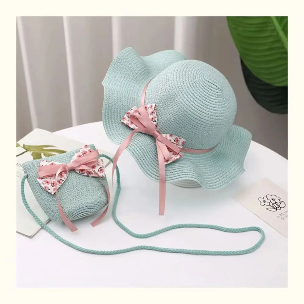 Sombrero de paja de ala ancha para niños con protección UV - Verano - imagen 4